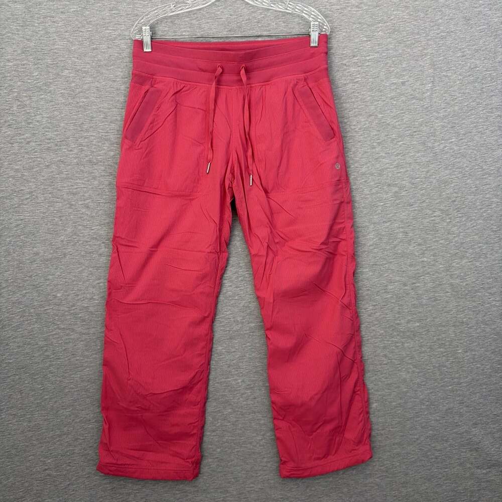 Lululemon Women's Size 10 Pink Lined Dance Studio Mid-Rise Straight Leg Pants